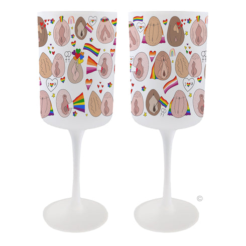 Lesbian Pride Wine Glass